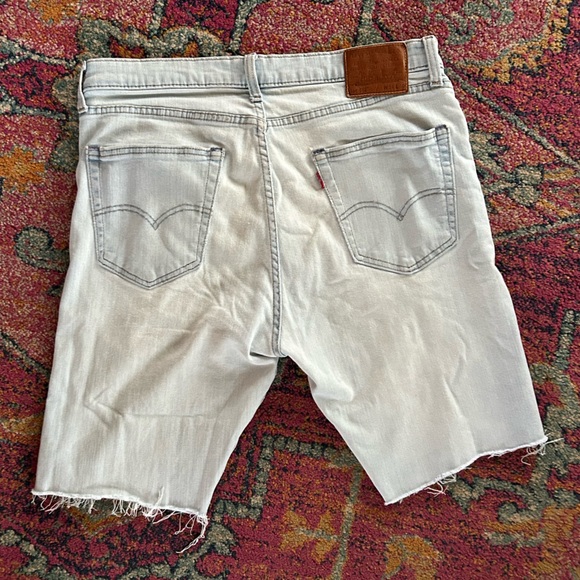 Levi's | Men’s Light Blue Cutoff Denim 512 Premium Jean Shorts Zipper Fly Sz 34 - Picture 7 of 16
